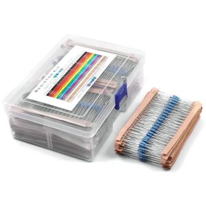 Resistor Kit 1/4W,1 Ohm - 3M Ohm RoHS Compliant MelkTemn Resistor Assortment Kit Metal Film Fixed 1% Resistor Set Combination
